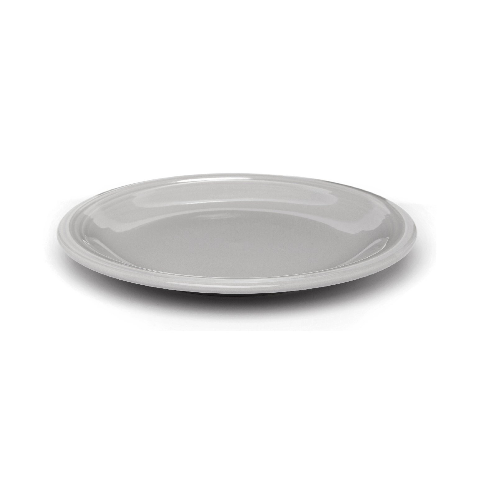 Plato playo 2101 de cer&aacute;mica, l&iacute;nea 2000, color gris