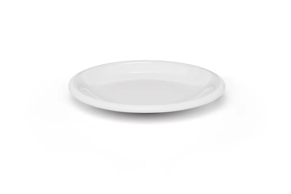 Plato de postre 8103 de cerámica, línea 8000, color blanco