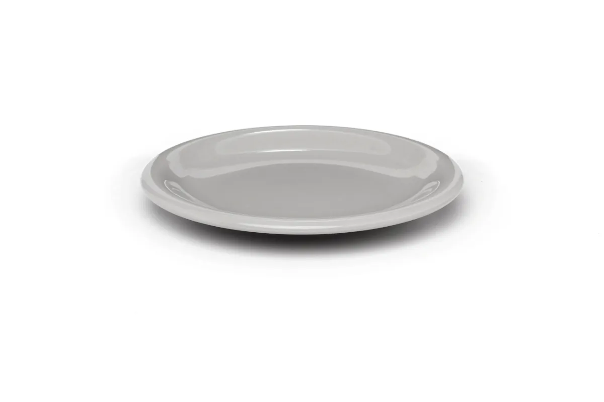 Plato de postre 8103 de cer&aacute;mica, l&iacute;nea 8000, color gris