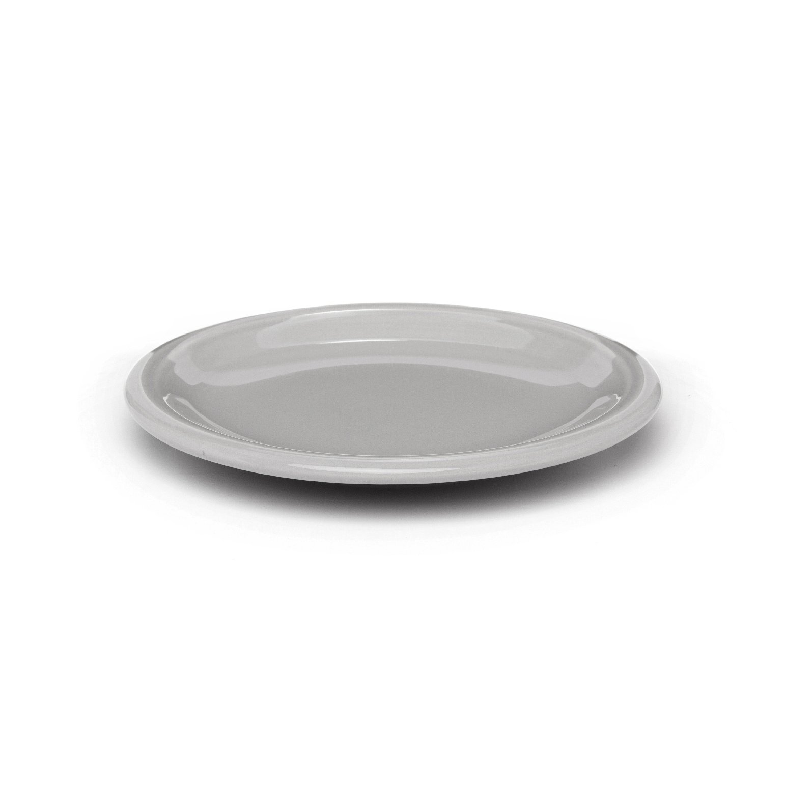 Plato de postre 2103 de cer&aacute;mica, l&iacute;nea 2000, color gris