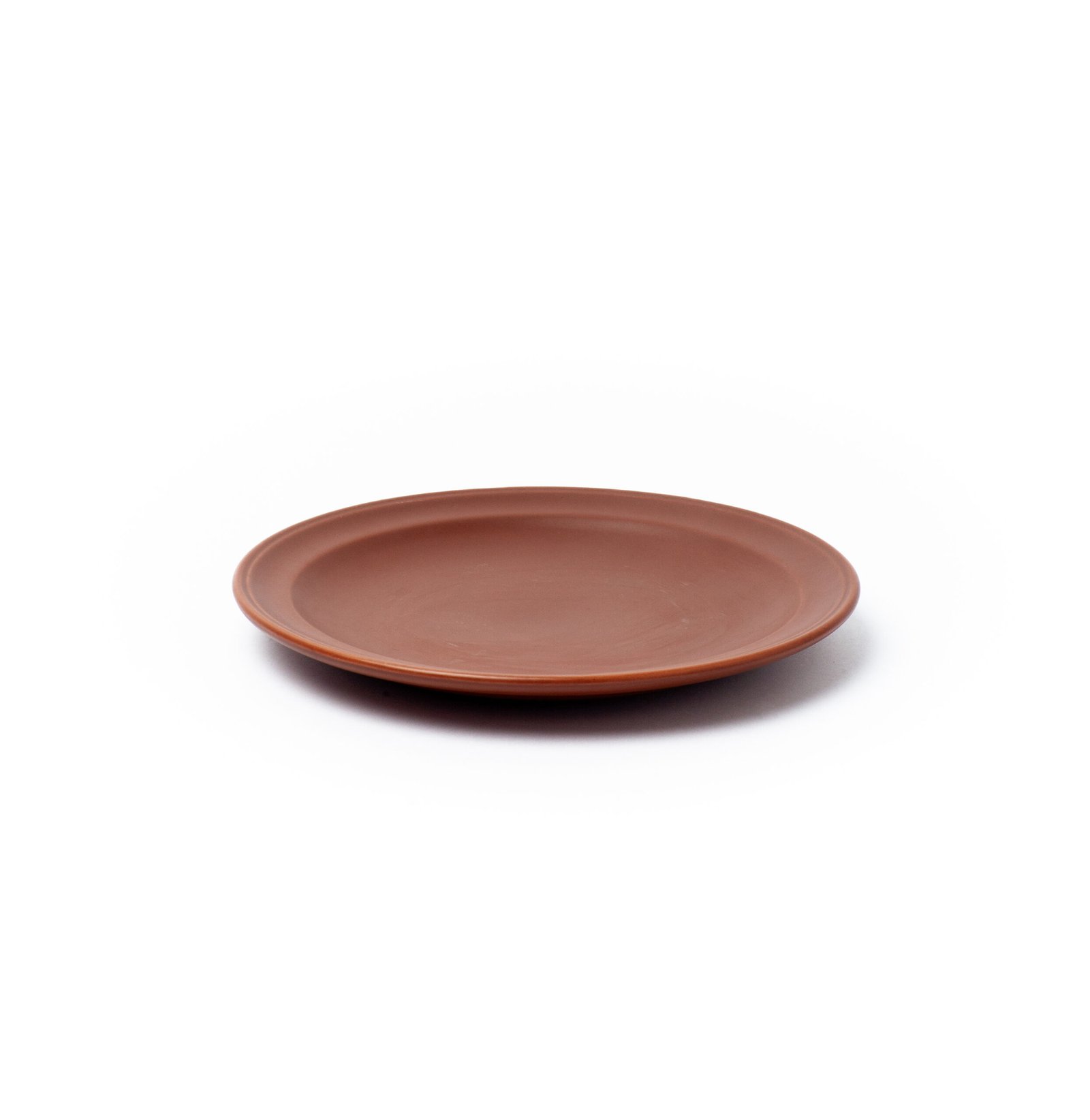Plato de postre 3103 de cerámica, línea 3000, color chocolate
