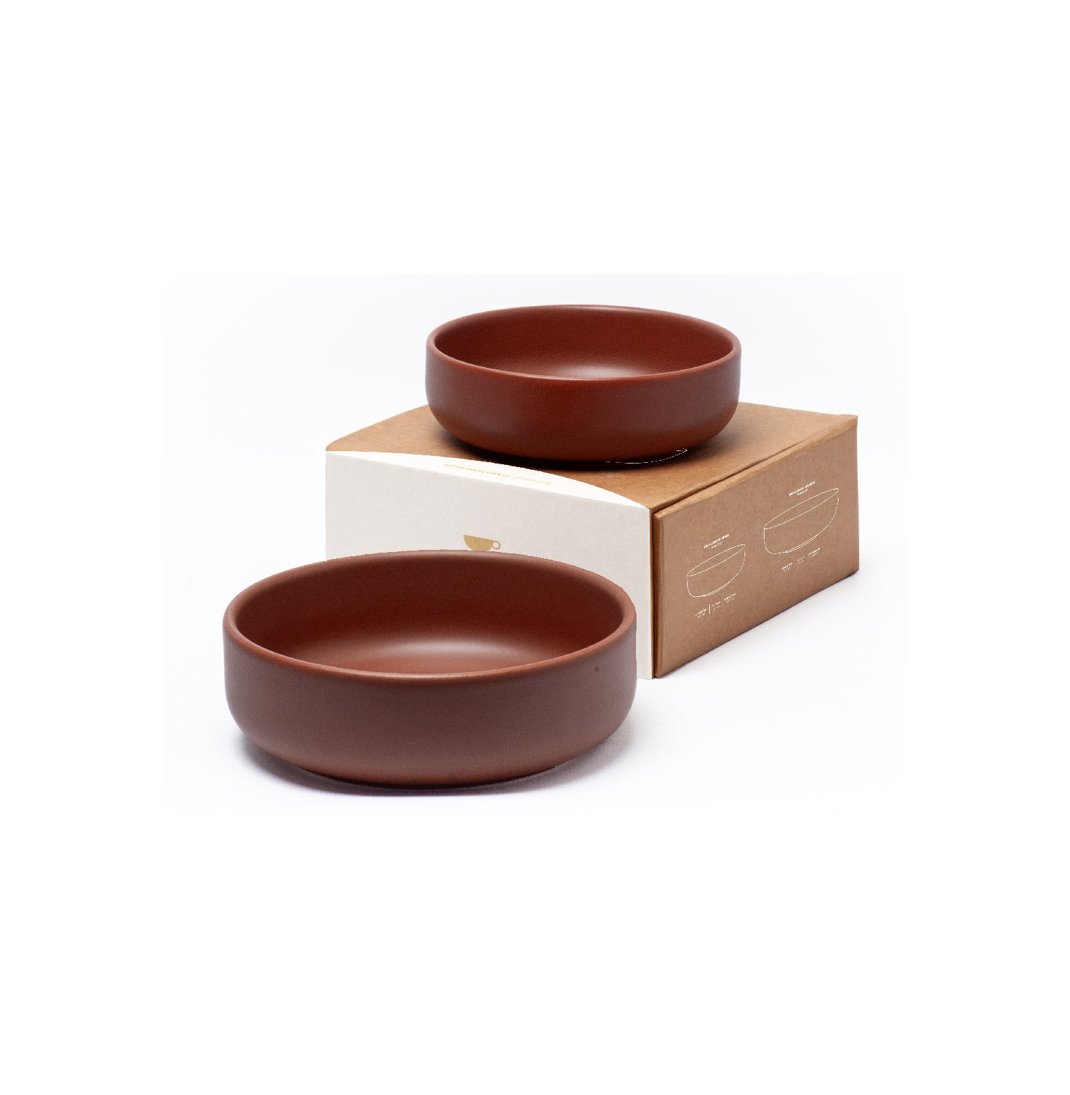 Set de 2 ensaladeras 3700 de cer&aacute;mica, color chocolate, con su caja